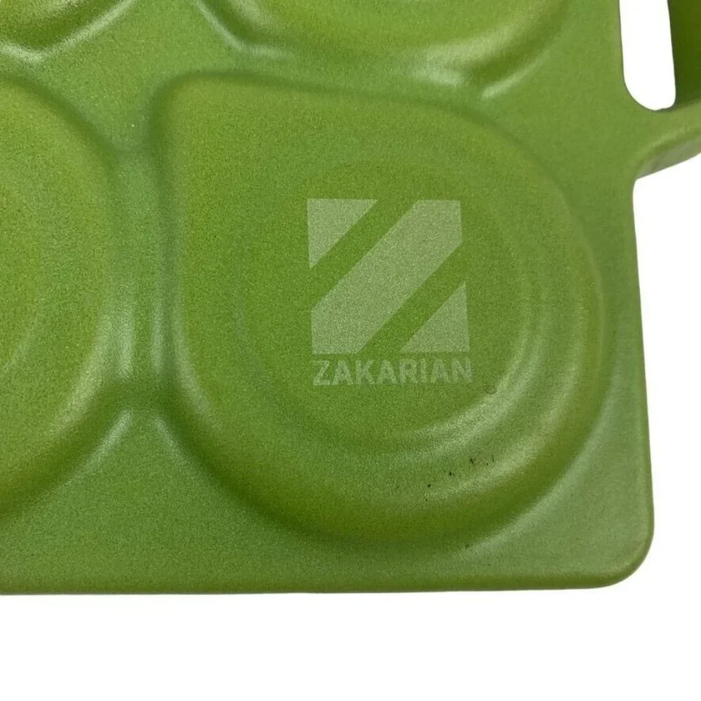 Zakarian Cast Iron Seafood Pan Non Stick Green Heavy Oven Safe With Handles